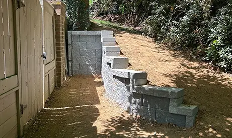 Concrete Block Retaining Wall