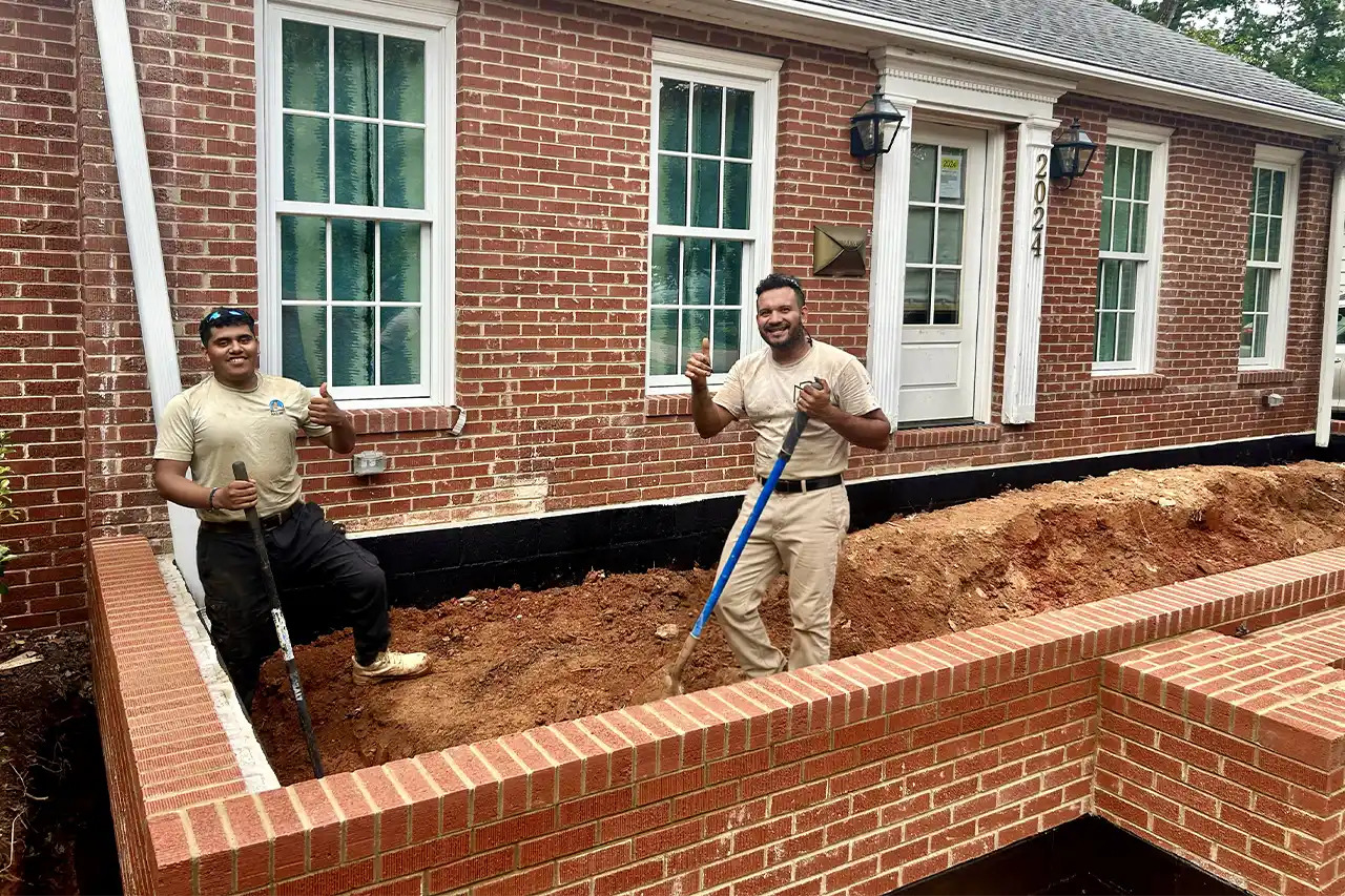 Brick Patio install